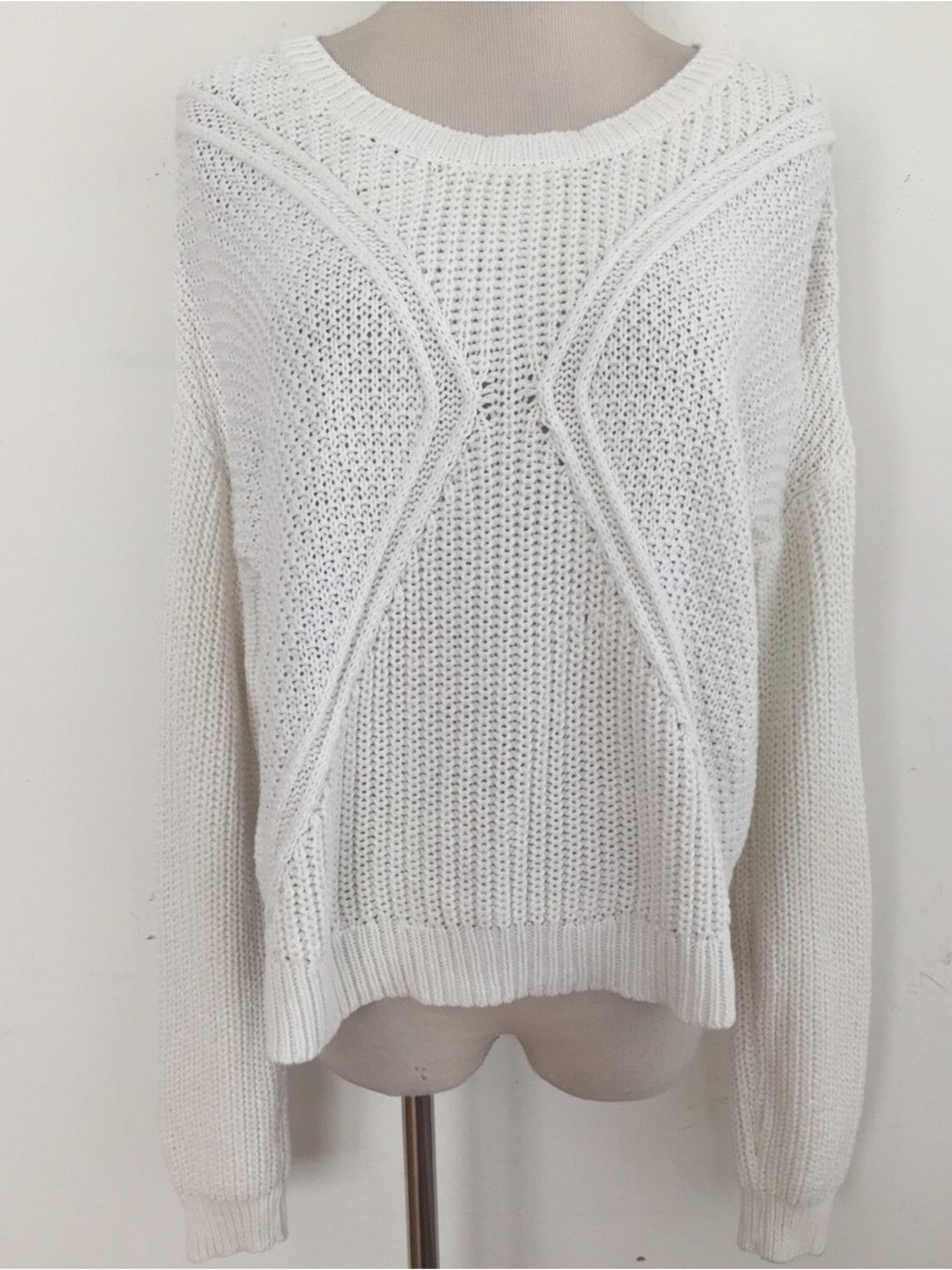 Silence + Noise Crewneck Cropped Sweater